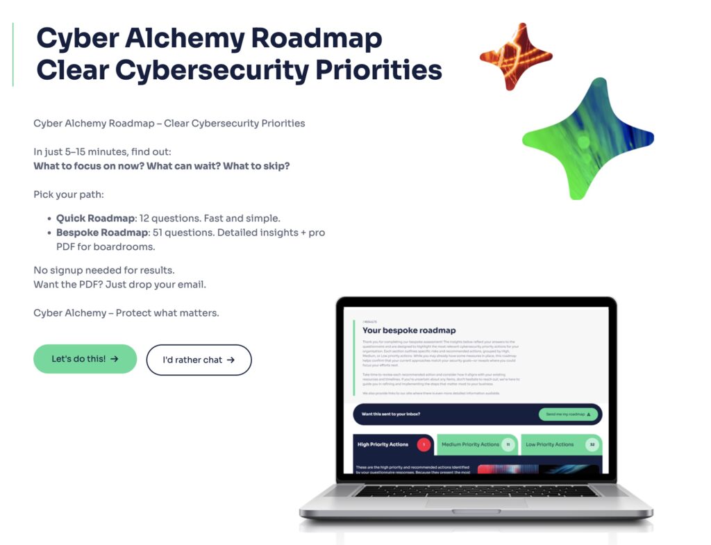 Free Cyber Security Roadmap Application: From quick wins to long-term resilience